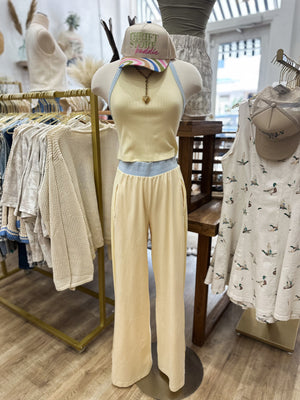 Summer Dreams Razer Back Crop Top - Butter Cream