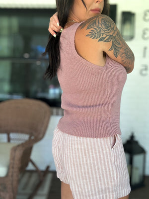 Loving You Chunky Ribbed Knit Sweater Vest