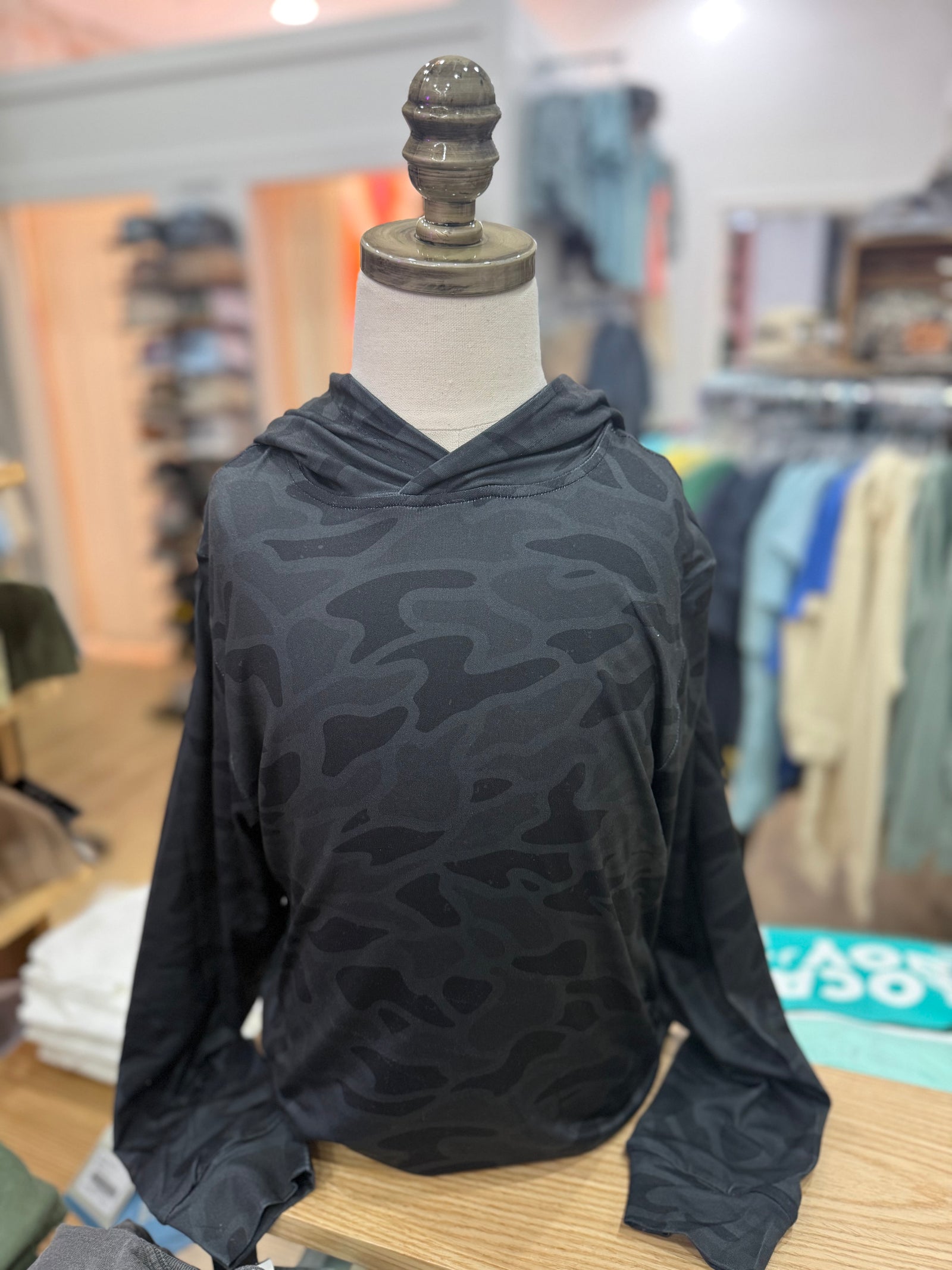 Burlebo Youth Performance Hoodie - Black Camo