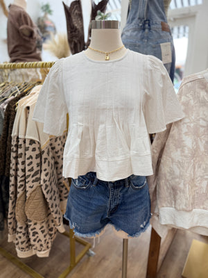 Brandi Flutter Sleeve Blouse