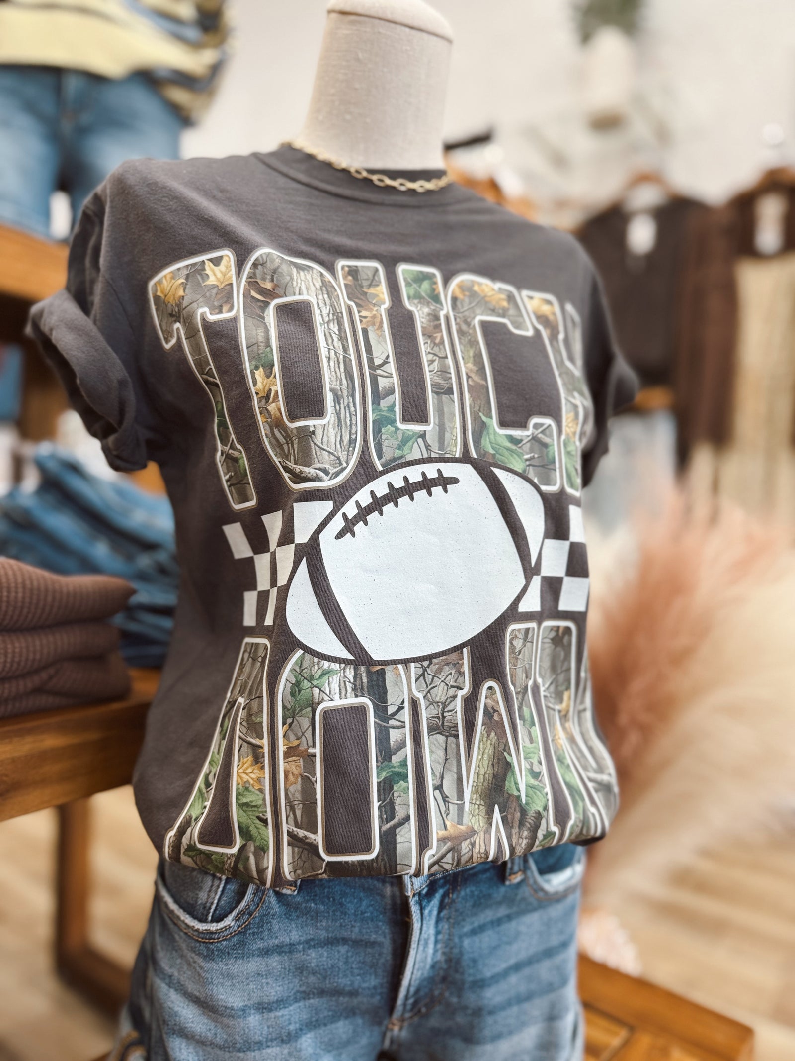 Camo Touchdown Comfort Colors Tee