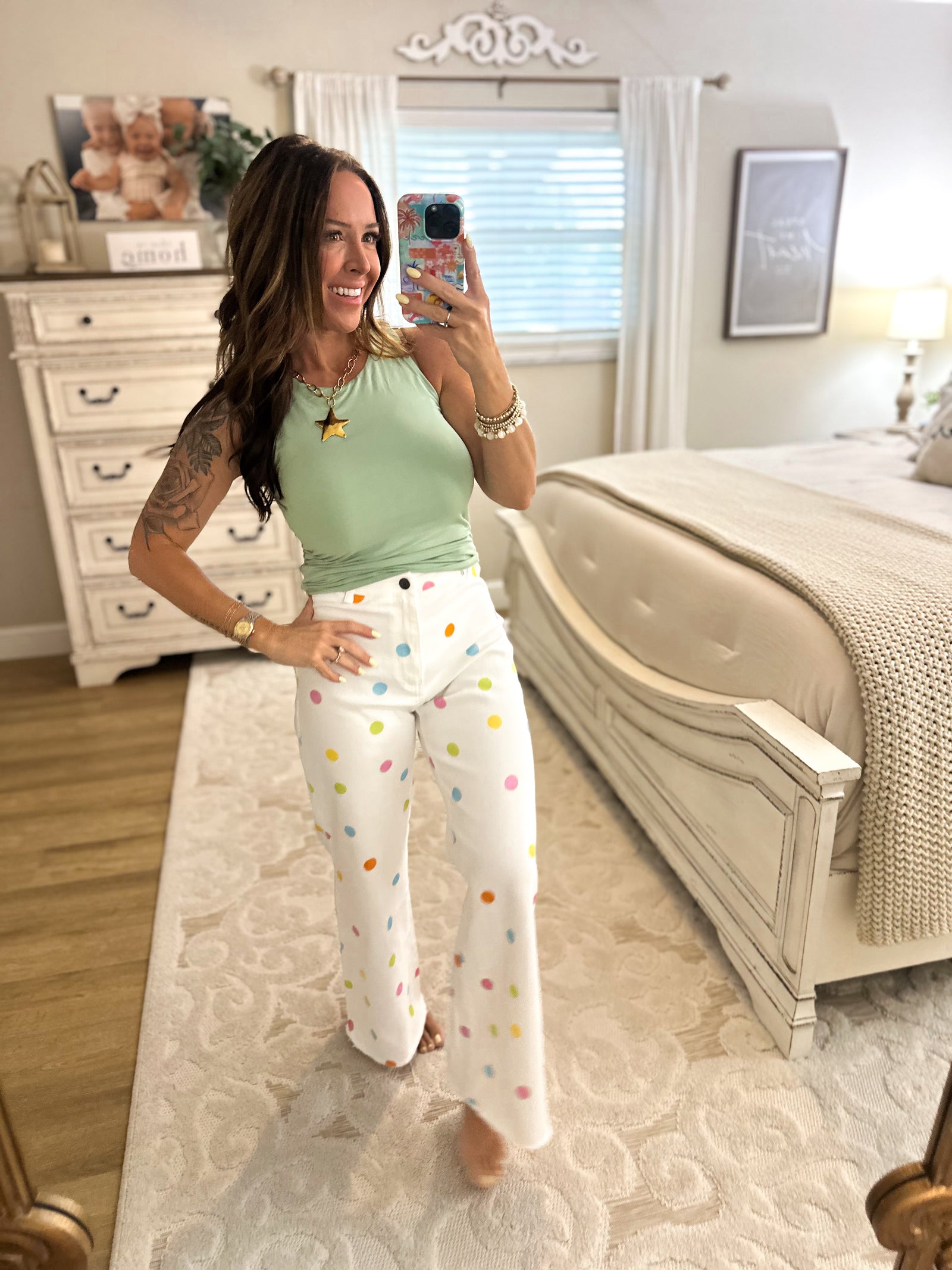 Holly Pastel Polka Dot Pants