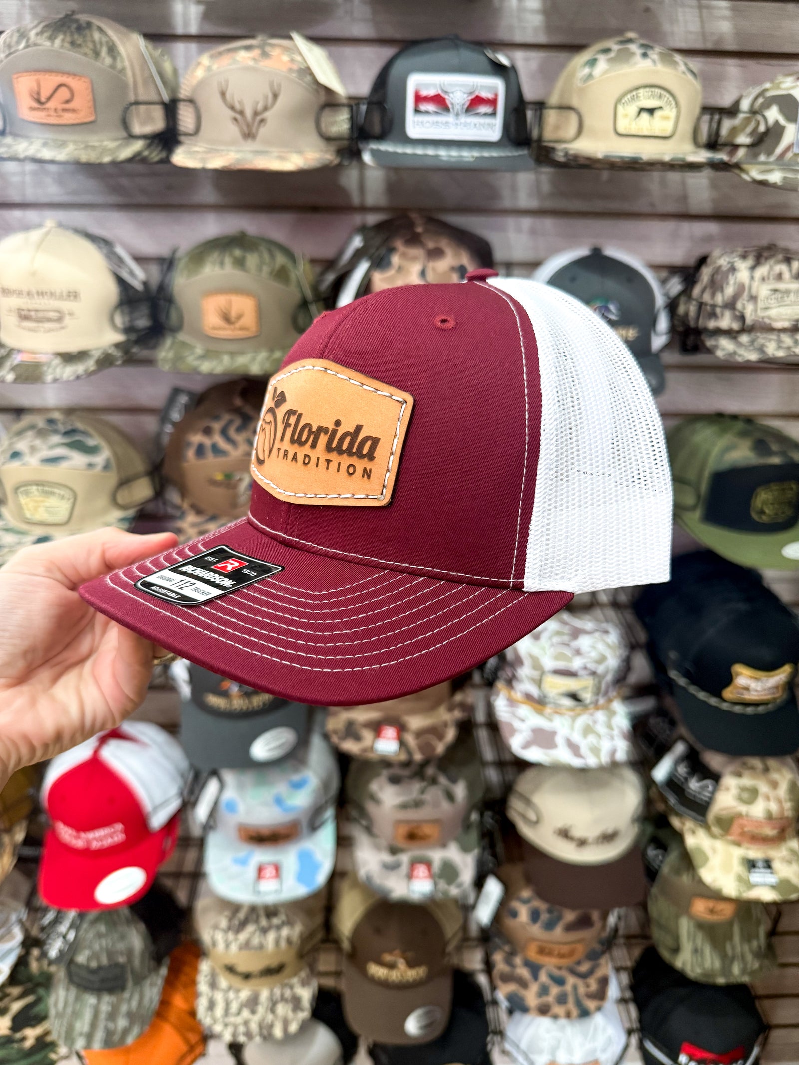 Florida Traditions Hat - Maroon Logo Patch