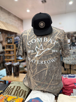 Combat Waterfowl Badge Logo Washed Out Shadowgrass
