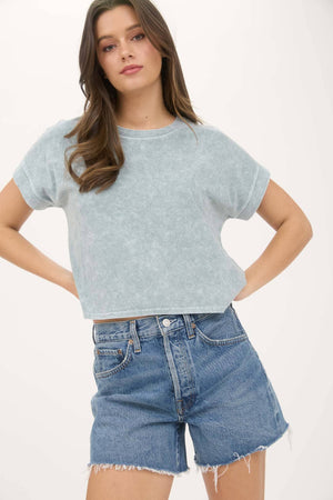 Britt Drop Shoulder Top - White