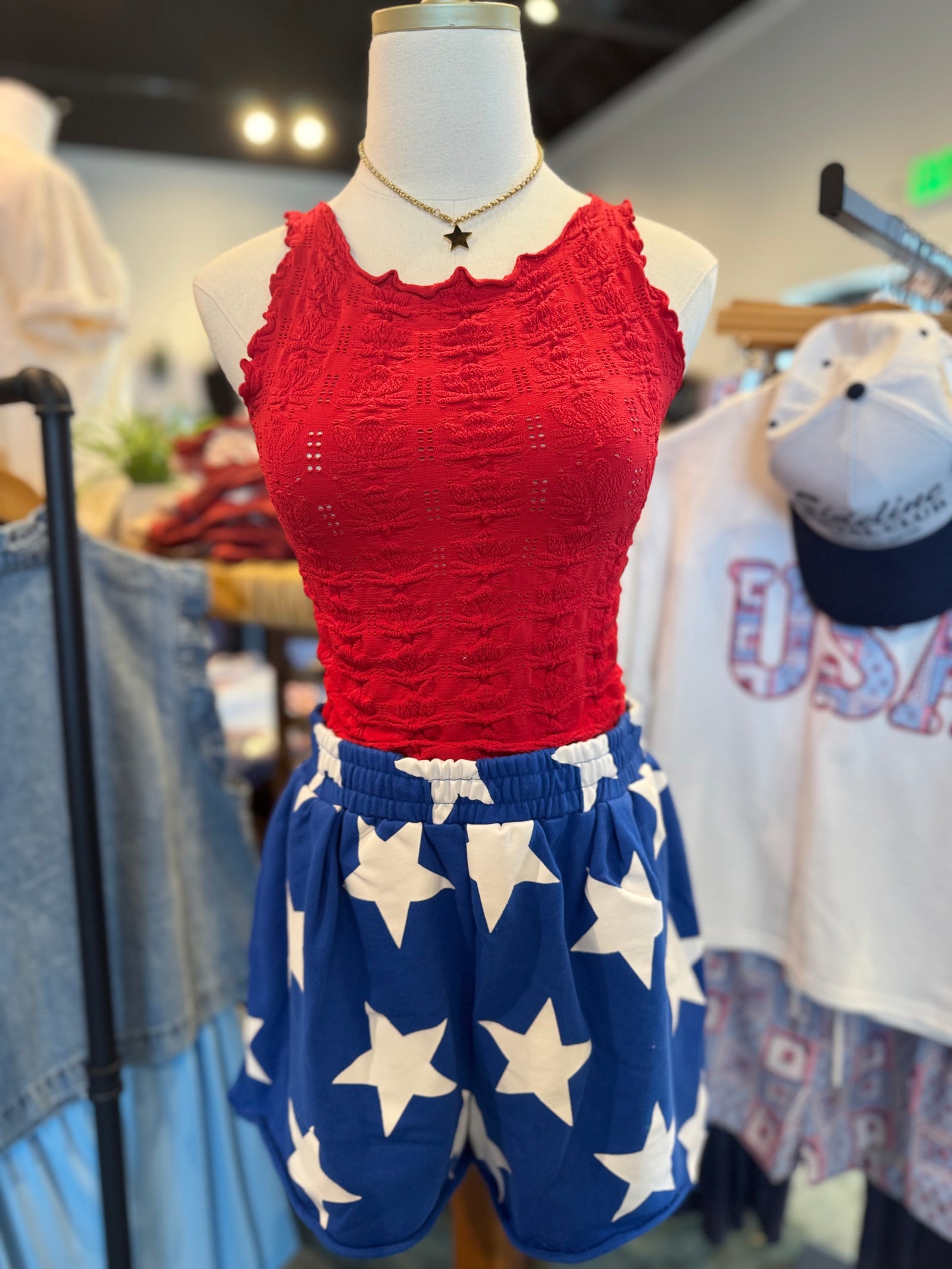 All American Girl French Terry Shorts - Royal