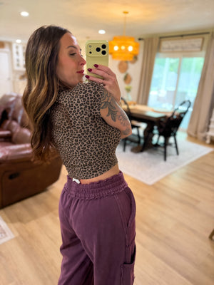 Holly Leopard Print Crop Top