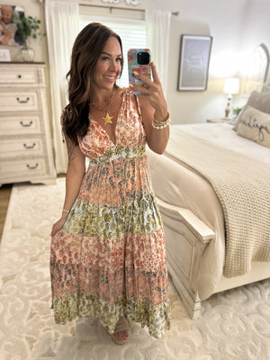 Mckenzie Tie Shoulder Maxi Dress