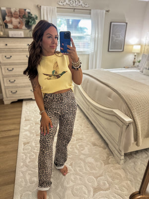 Duck Darling Sweater Vest- Lemon Cream