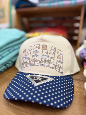 Fishin’ Mama Blue Polka Dot Trucker Hat