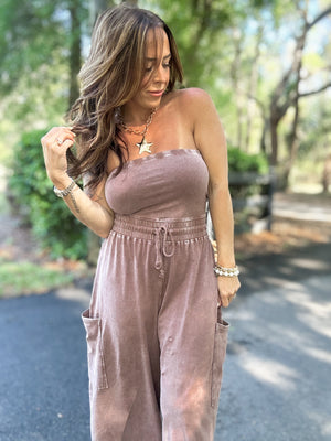 Scarlett Lounge Jumpsuit- Chocolate