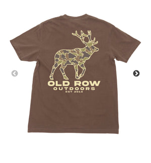 Old Row Camo Moose Tee - Espresso