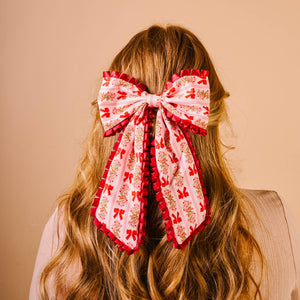 Fancy Frills Hair Bow-Oh So Merry