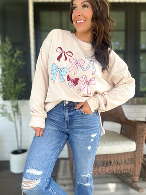 Jingle Bows Fleece Sweater