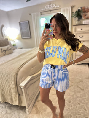 LuluMac Polka Dot Tee - Butter/Blue