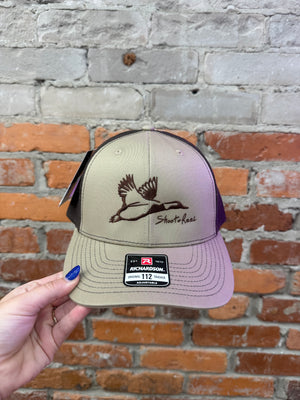 Shoot & Reel Khaki/Coffee Mallard Outline Hat