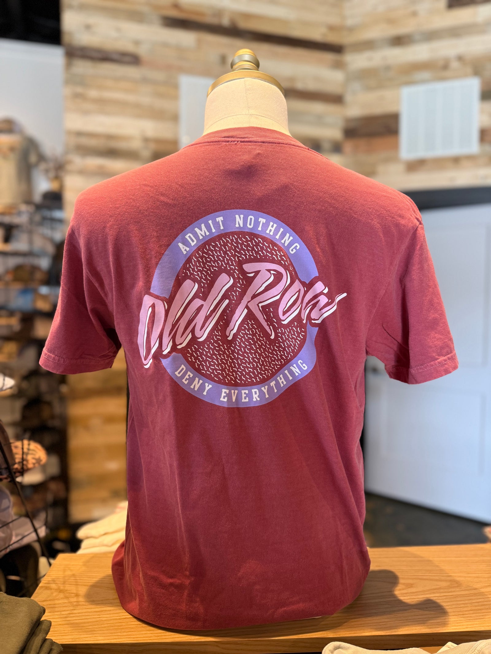 Old Row Circle Logo Pocket Tee - Brick