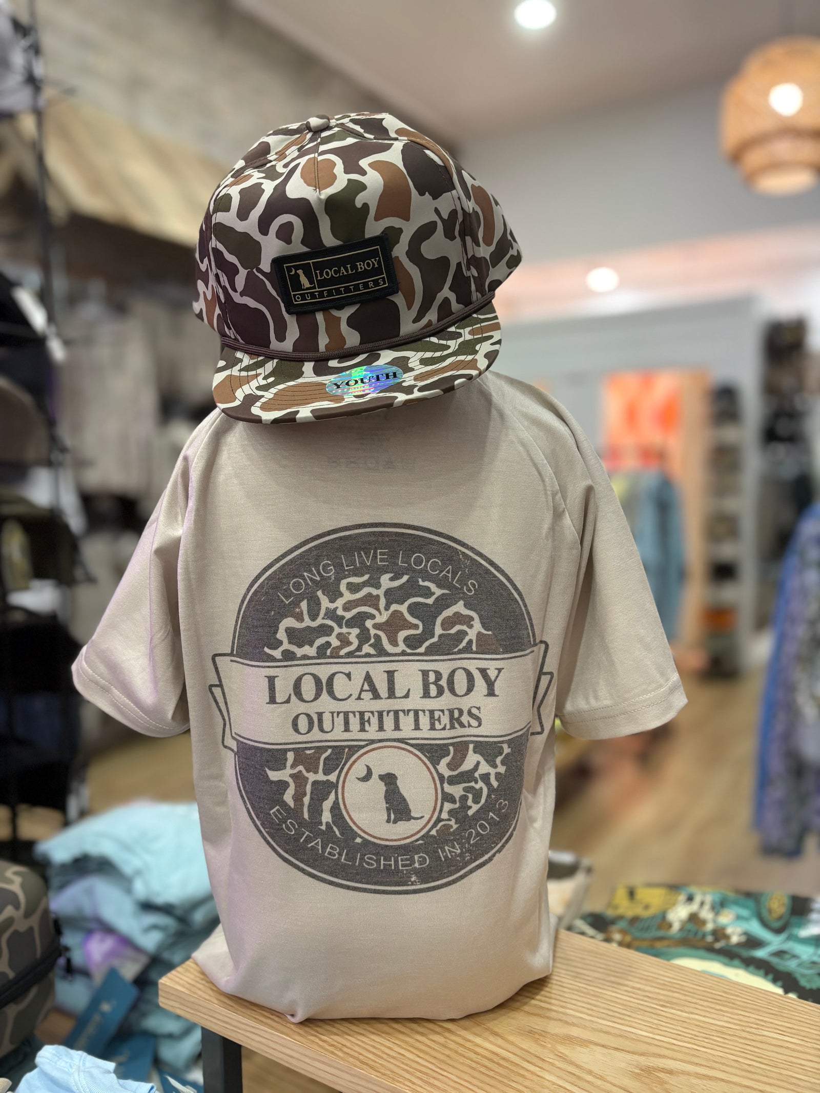 Youth Local Boy Graphic Heather Blend Crew - Vintage Sphere