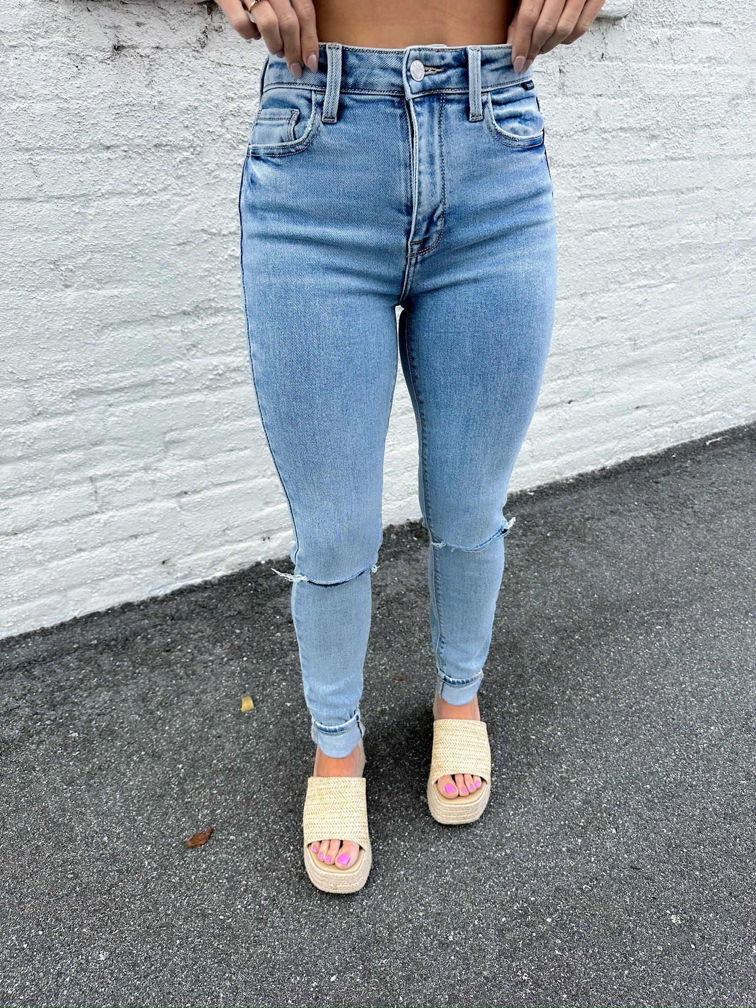 Annie High Rise Ankle Skinny Jeans