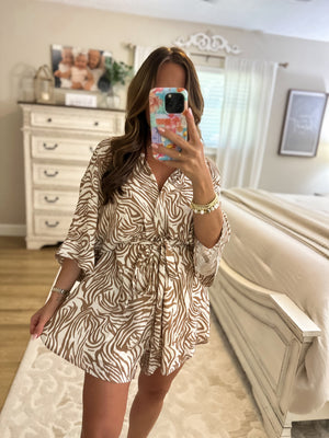 Quinn Zebra Collared Romper