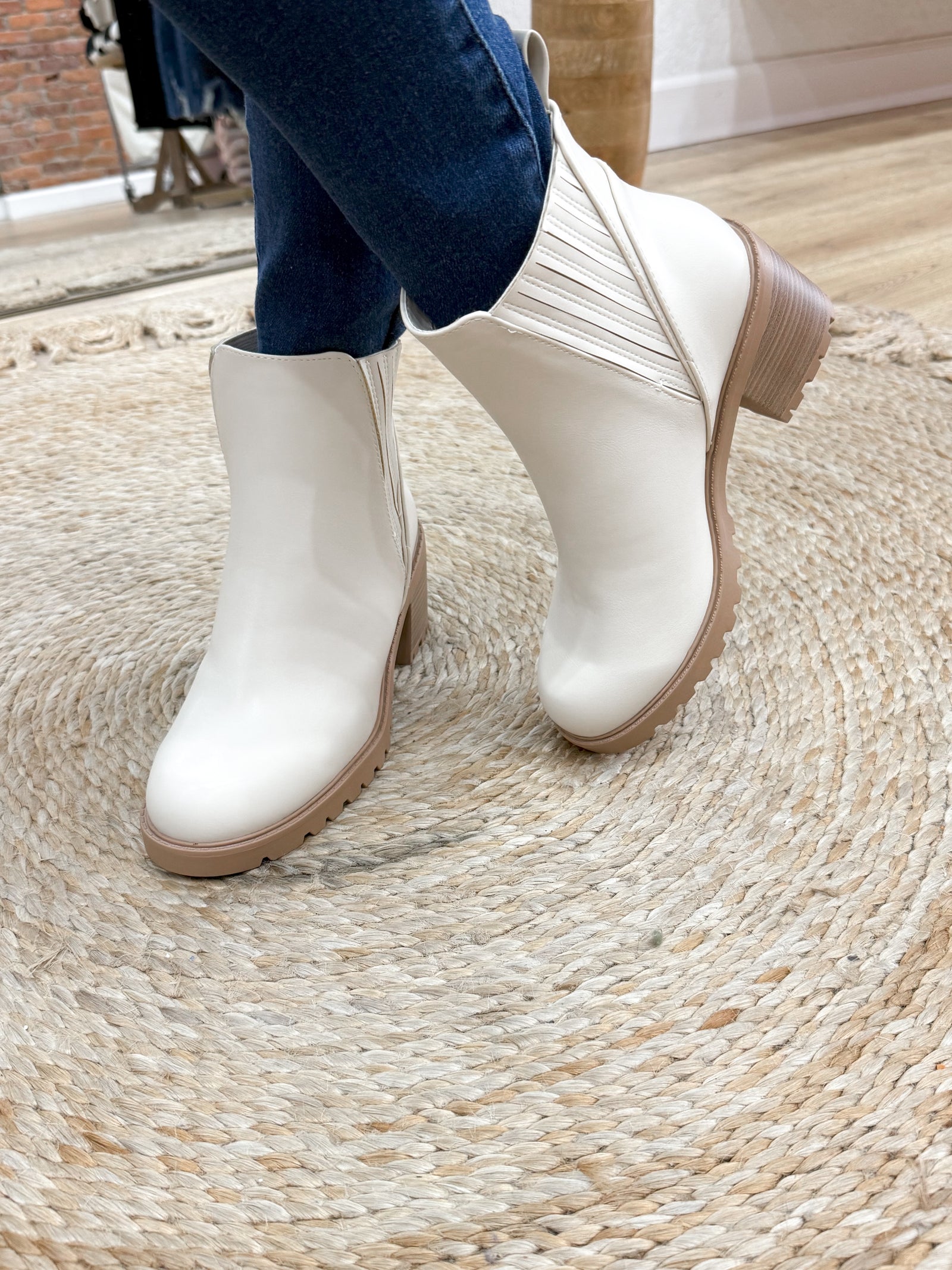 Becca Slip On Booties - Sand