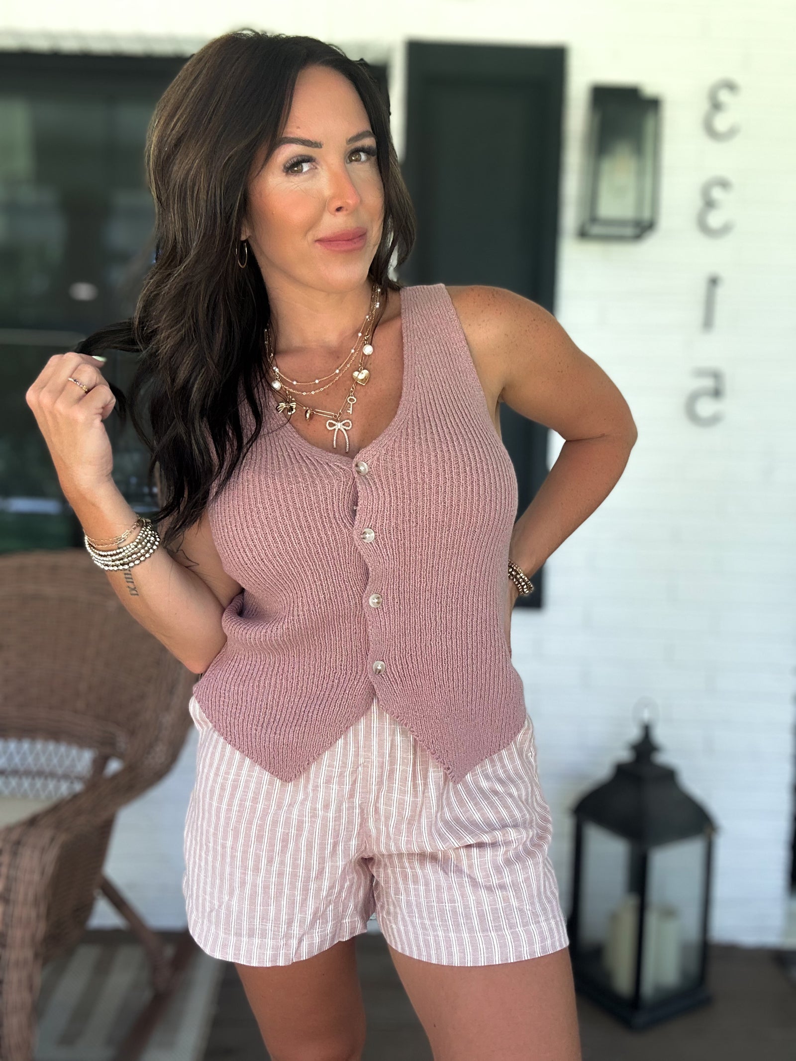 Loving You Chunky Ribbed Knit Sweater Vest