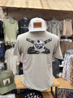 Shoot & Reel FL Flag/Airboat Tee - Light Gray