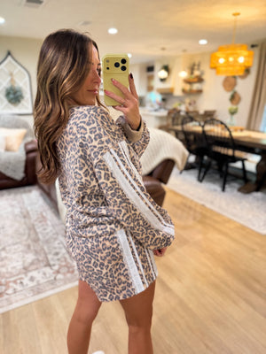 Lennox Leopard Crewneck w/ Lace Detail