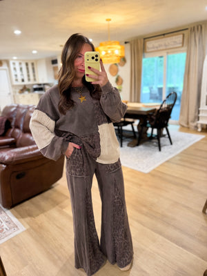 Sylvie Leopard Knit Sweater Top