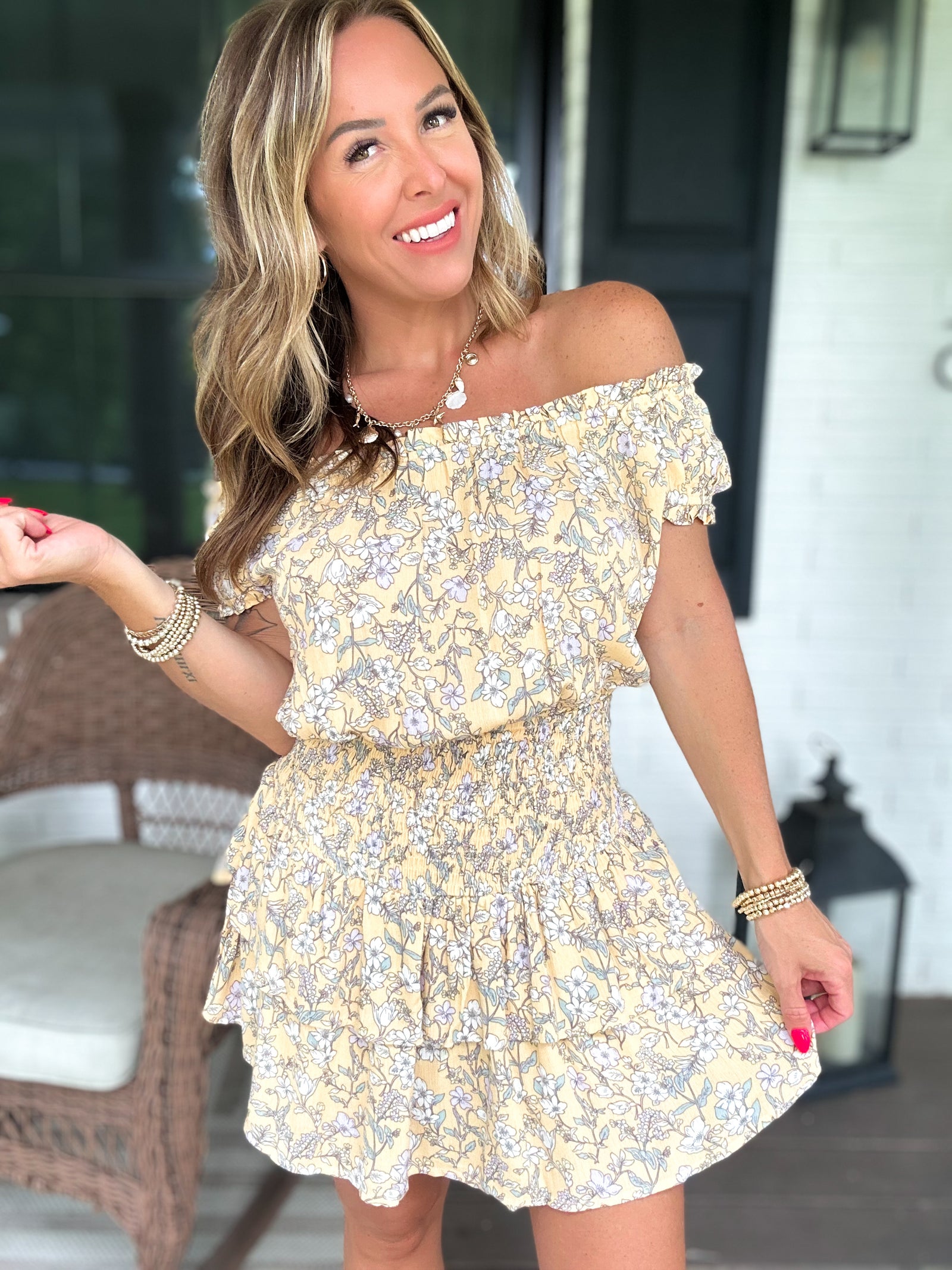 Something To Someone Smocked Mini Dress