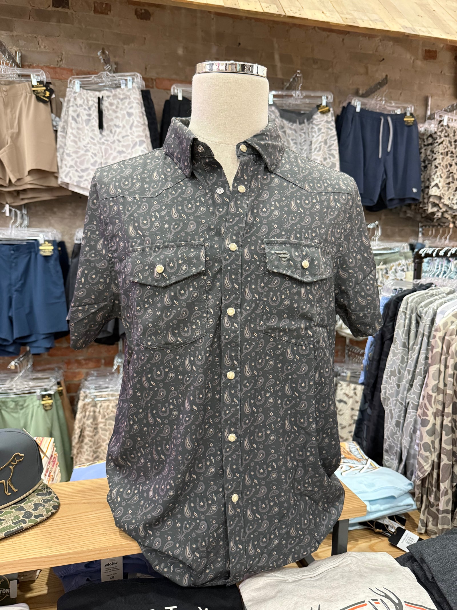 Burlebo Performance Western Shirt - Paisley Spurs