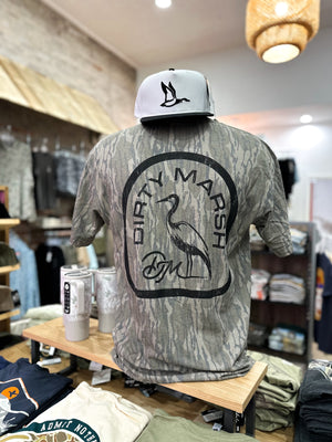 Dirty Marsh Bottomland Camo Backshore Logo