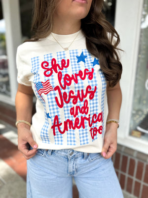 Jesus & America Comfort Colors Tee
