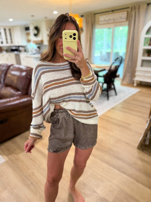 Ava Paperbag Shorts - Brown
