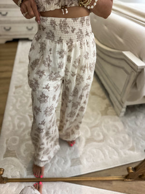 Marleigh Wide Leg Printed Pants