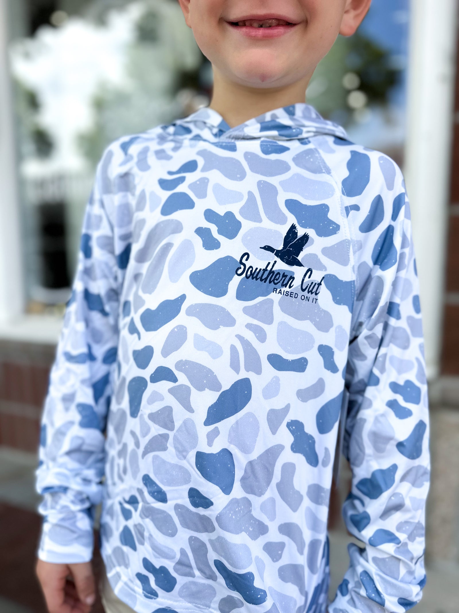 Youth Southern Cut Pro Hoodie - Ocean Camo