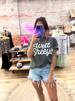 Well Sheeyit Comfort Color Tee - Charcoal