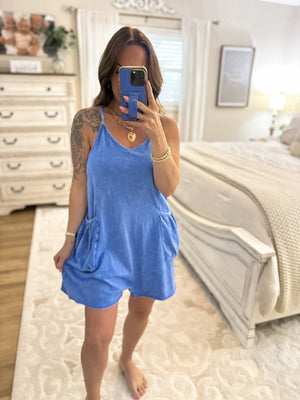 Colin Blue Acid Wash Romper