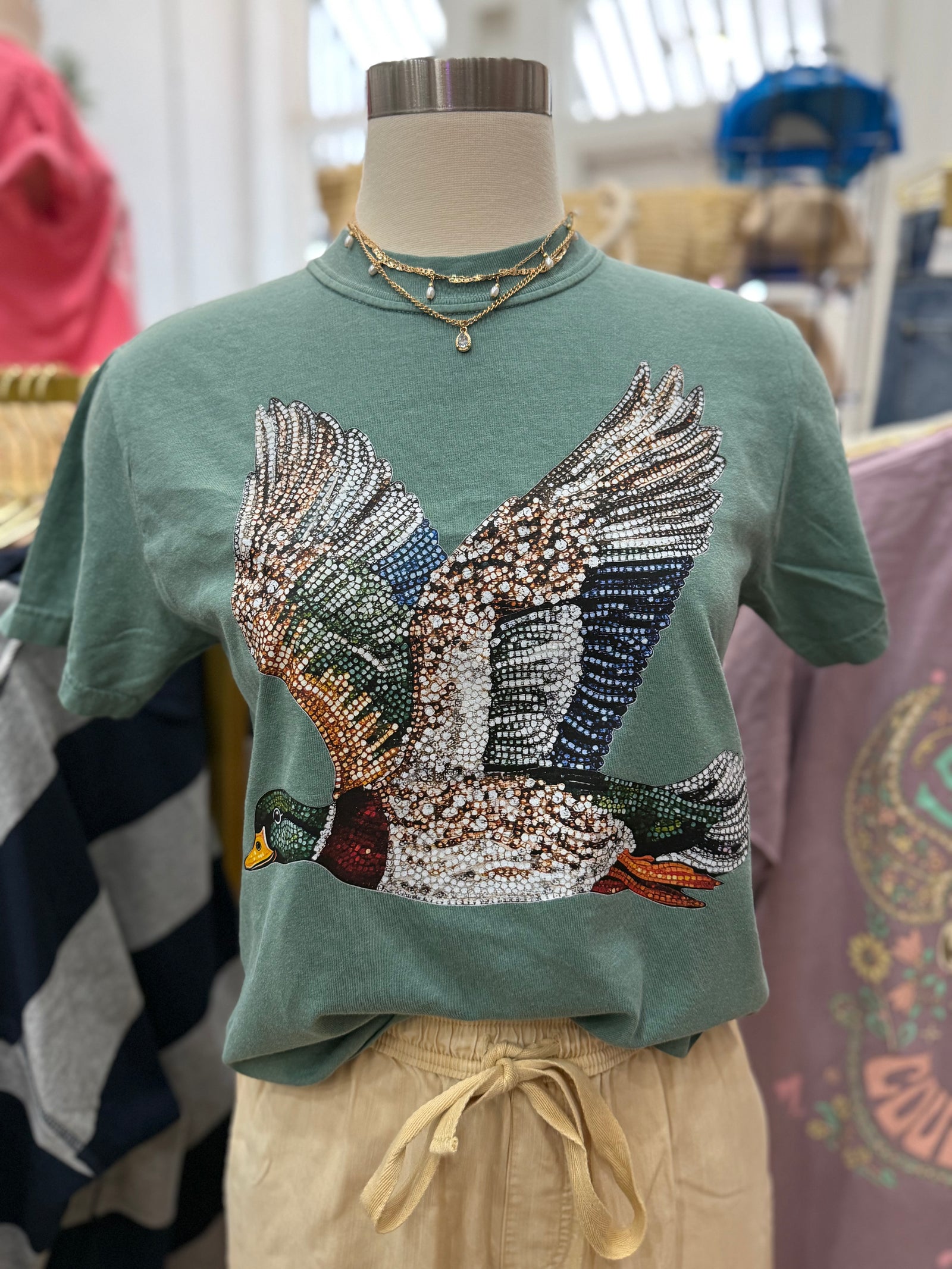 Rhinestone Mallard Comfort Colors Tee