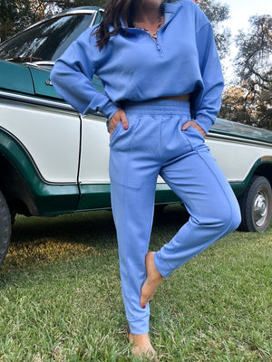 DOORBUSTER - Britt Half Zip Pullover - Blue