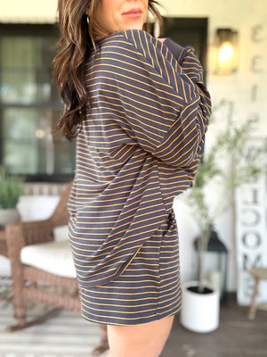 Whitney Pin Stripe Knit Pullover Top