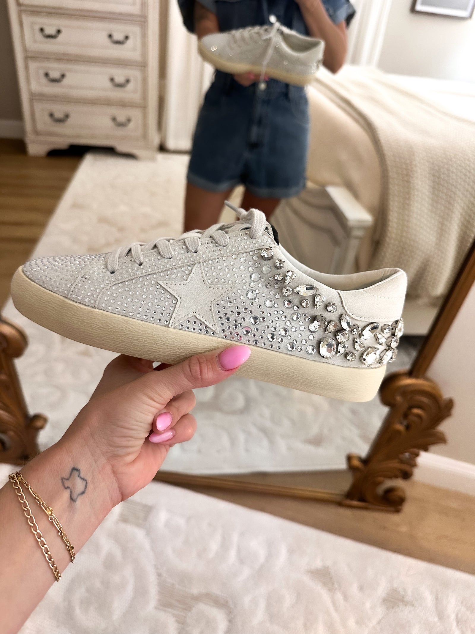 Goldie Rhinestone Embellished Sneakers