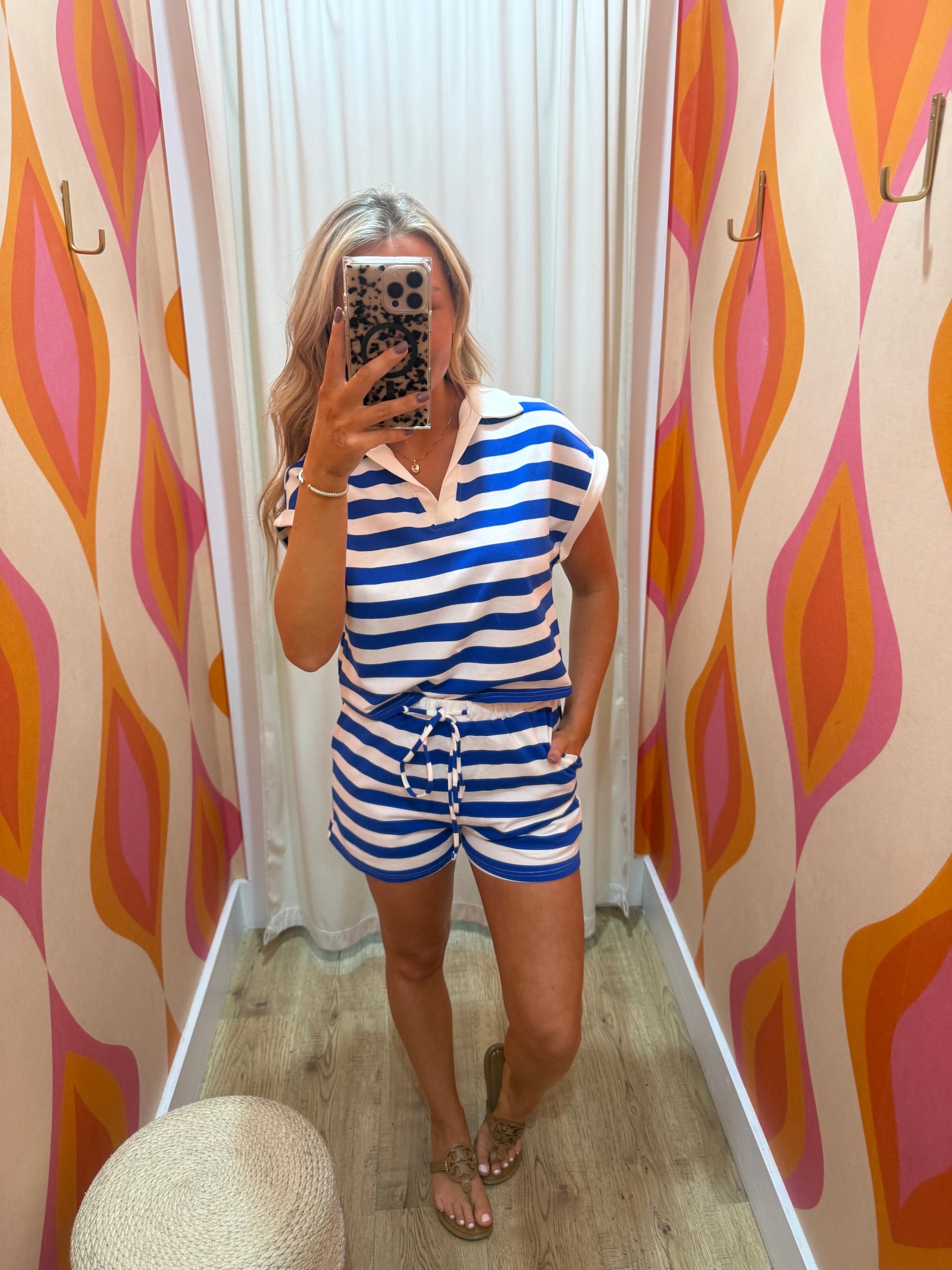 Quinn Striped Lounge Shorts
