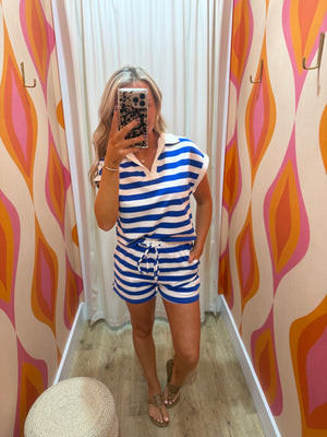 Quinn Striped Lounge Shorts