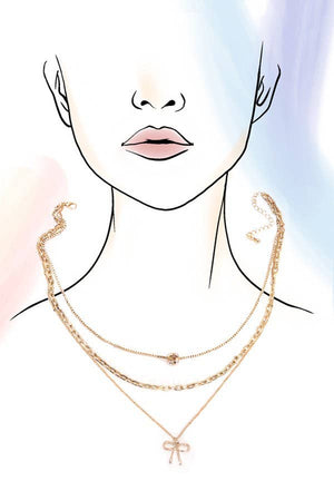 Layered Pearl Charm Necklace