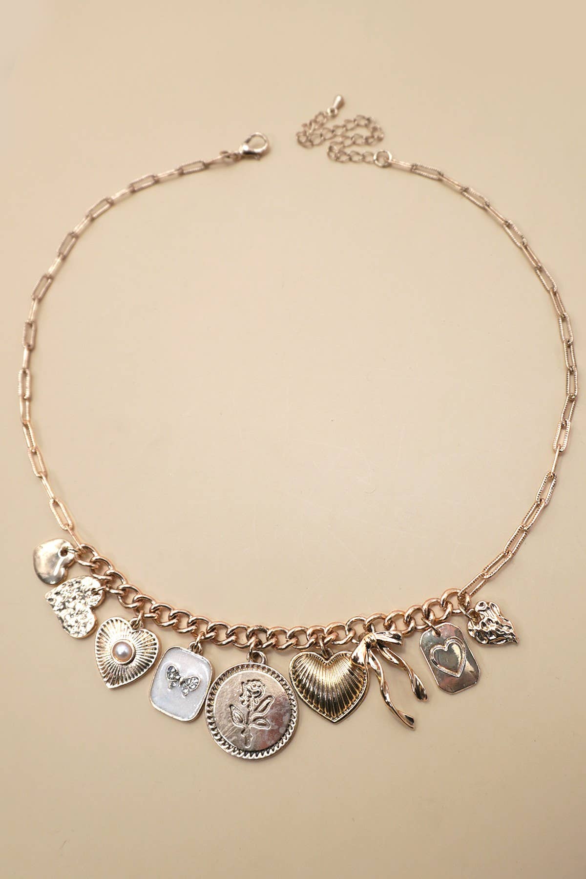 Laced In Love Charm Necklace