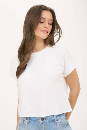 Britt Drop Shoulder Top - White