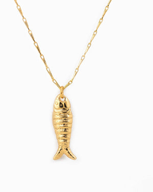 Sea Life Sardine Bar Chain Necklace
