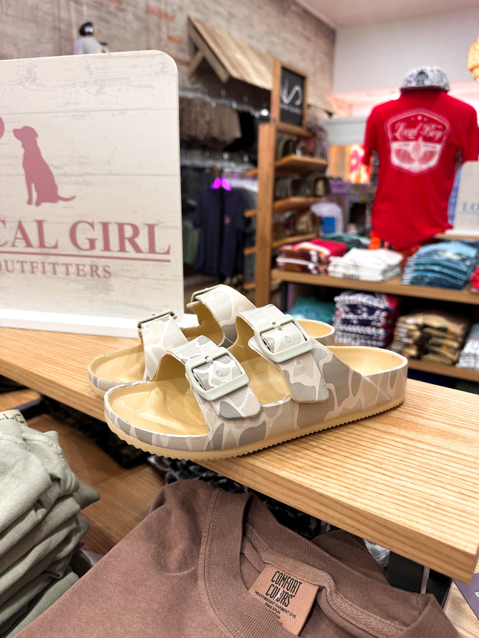 Local Girl Rubber Slides - Saltwater Camo