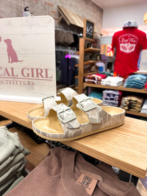 Local Girl Rubber Slides - Saltwater Camo